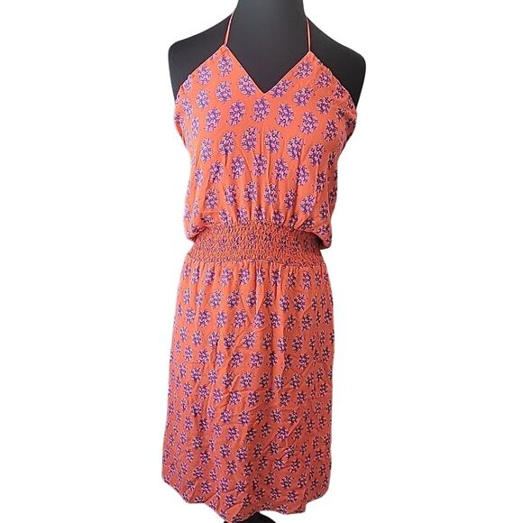Tory Burch Red Silk Poppy Paisley Dress Women’s Size 0 Elastic Waist EUC - Picture 1 of 11